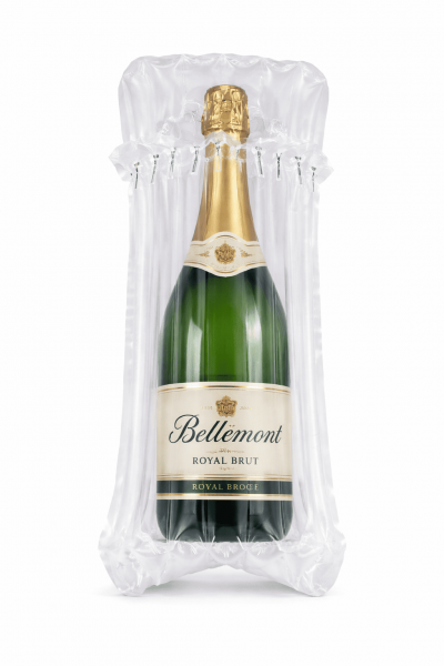 Luftpolstertasche UNO für 1 x 0,75L Flasche – sichere Versandverpackung für Wein, Sekt & Arzneiflaschen