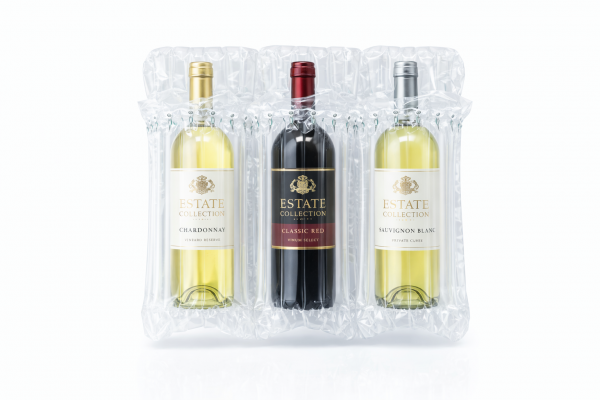 Triple Luftpolstertaschen für 0,75L Weinflaschen – 3-fach Flaschenverpackung mit Aufprallschutz